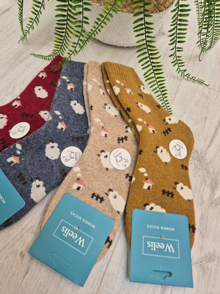 Cosy Soft Socks - Sheep (choose your Colour)