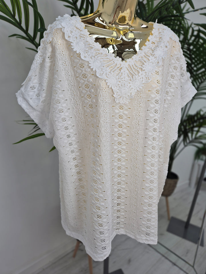 Florence Lace Top - (choose your Colour) (Oversized)