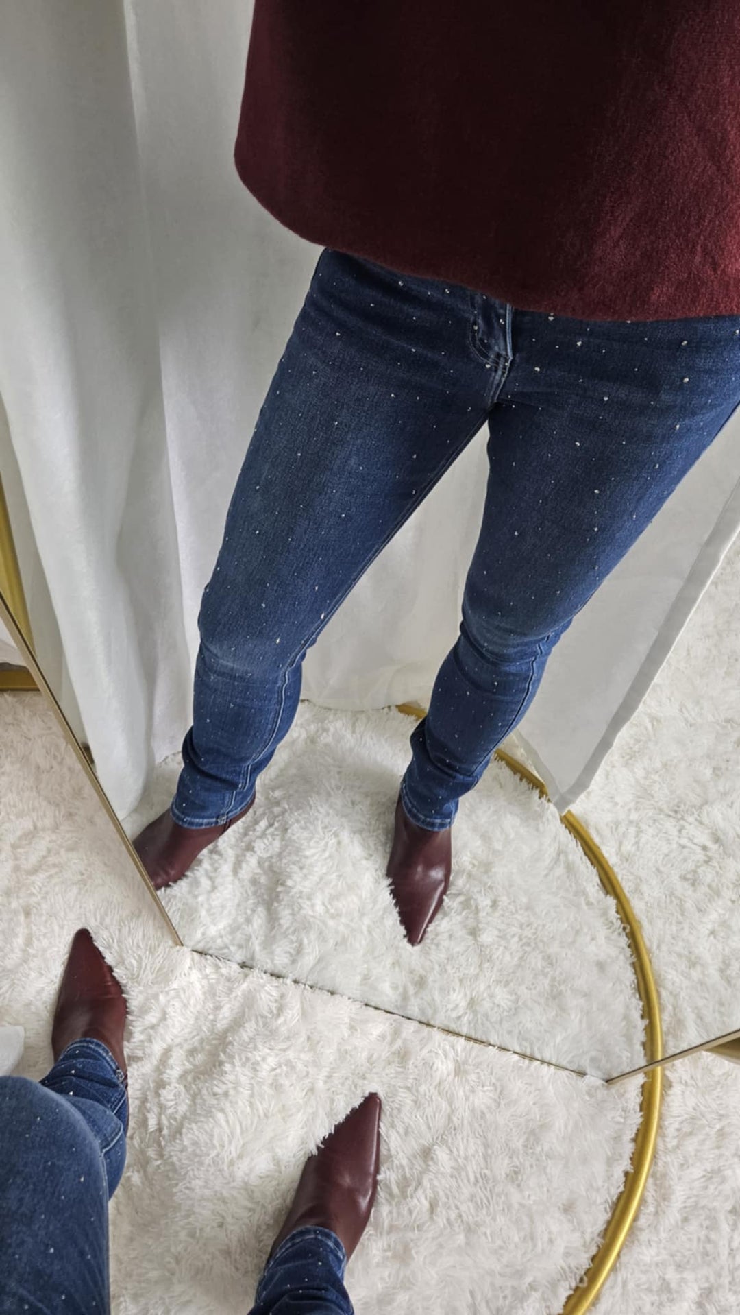 Glimmer Sparkly Slim Leg Jeans - (choose your Size)