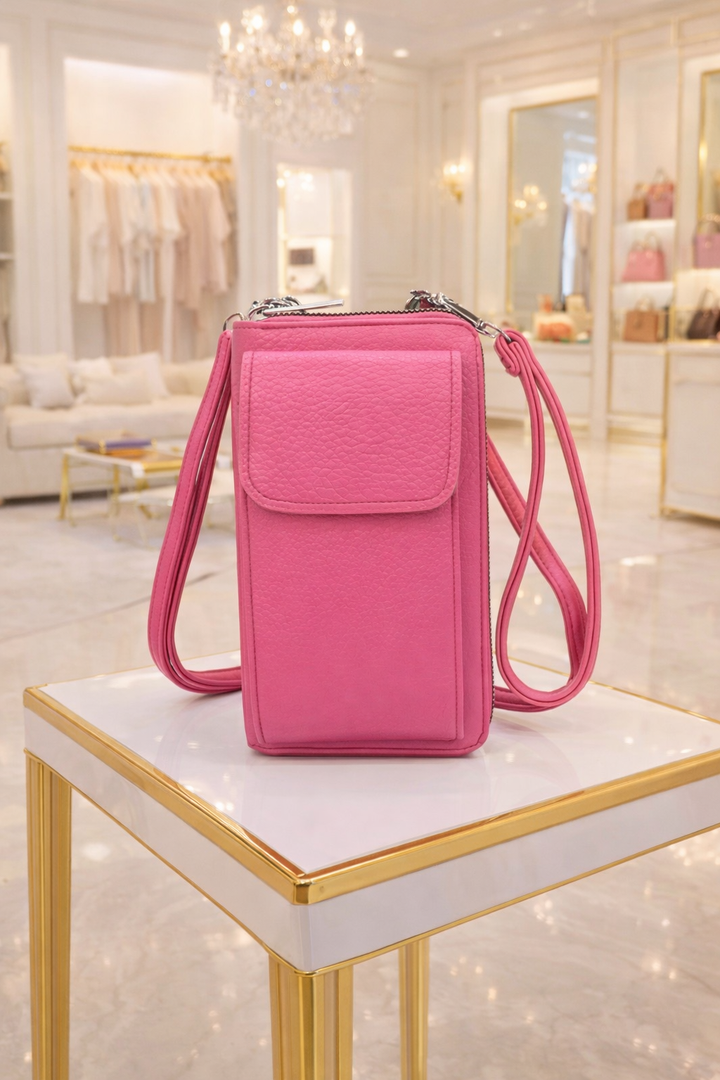 Kensington Phone Purse Bag - Hot Pink (3 in 1)