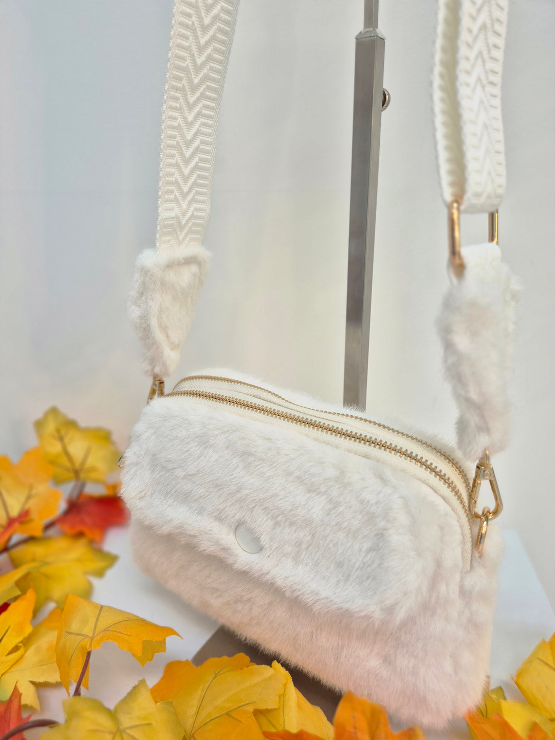 Oslo Faux Fur Bag - Winter White