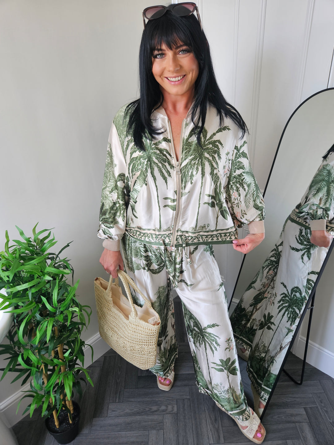 Tropical Two Piece Co-ord Set (Trousers & Jacket) (choose your Colour)