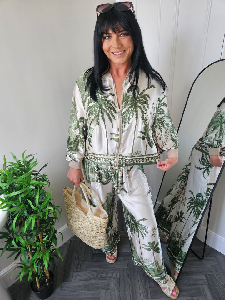 Tropical Two Piece Co-ord Set (Trousers & Jacket) (choose your Colour)