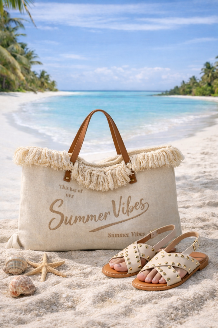 Summer Vibes Beach Bag - (choose your Colour)