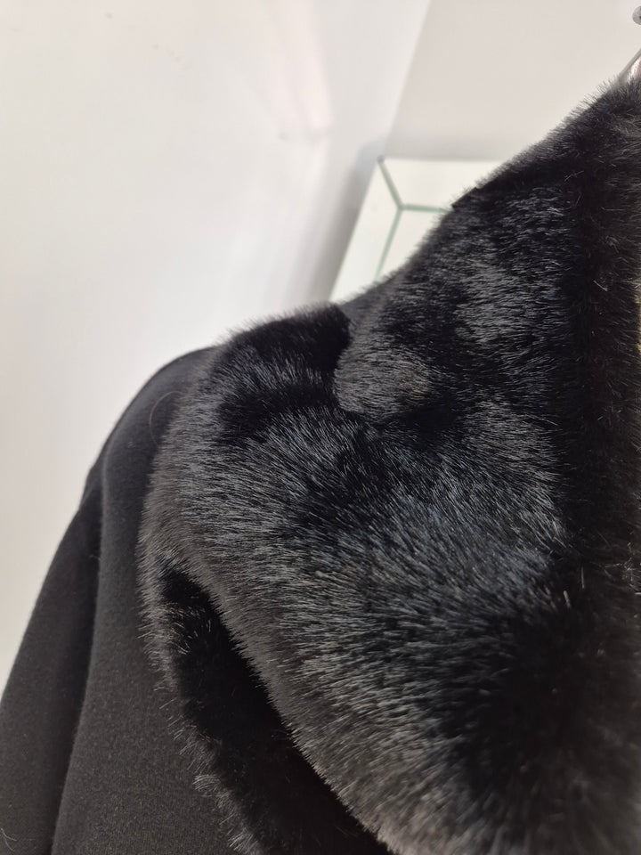 Oslo Faux Fur Infinity Snood - Black