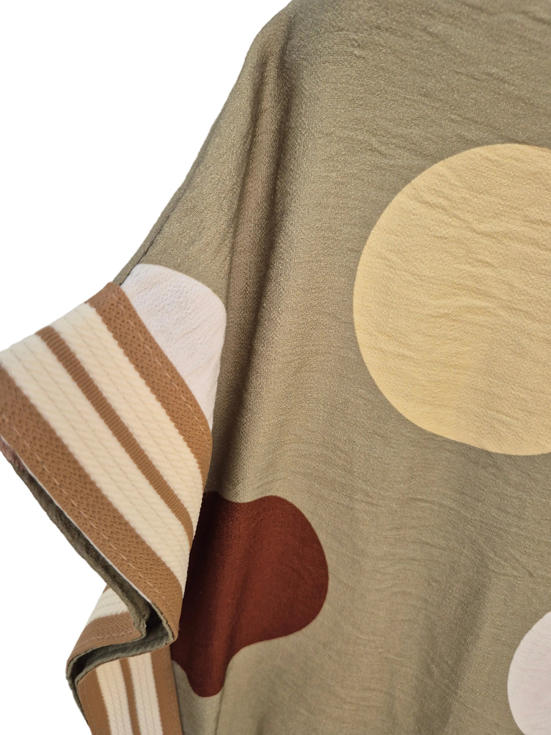 Dotty Culottes & Top Co-ord Set (2 Pieces) - (One Size, fits up to Size 16) - Khaki/Multi