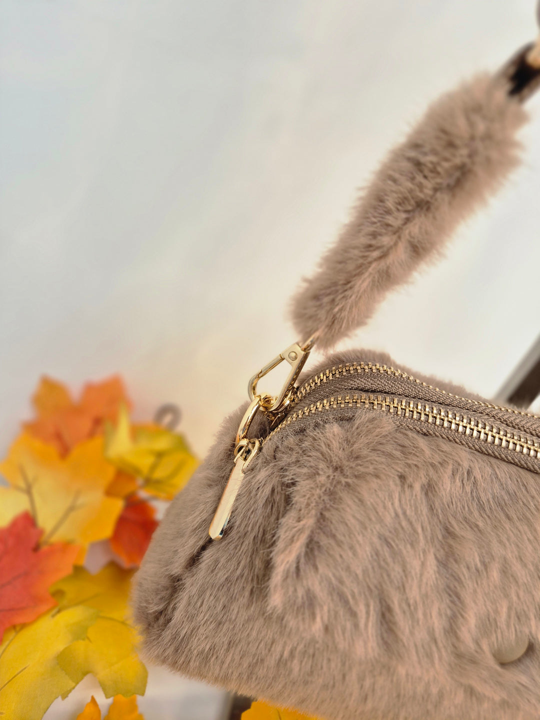 Oslo Faux Fur Bag - Chocolate