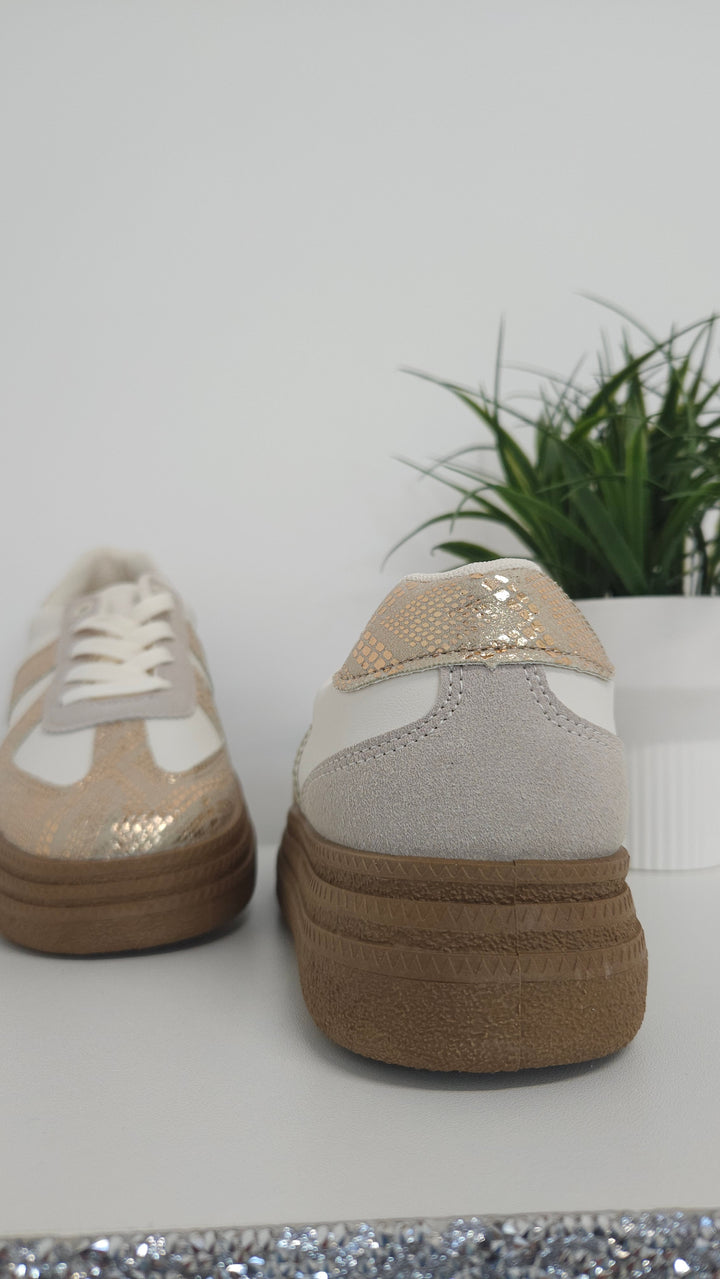 Linzi Gold Trainers (choose your Size)