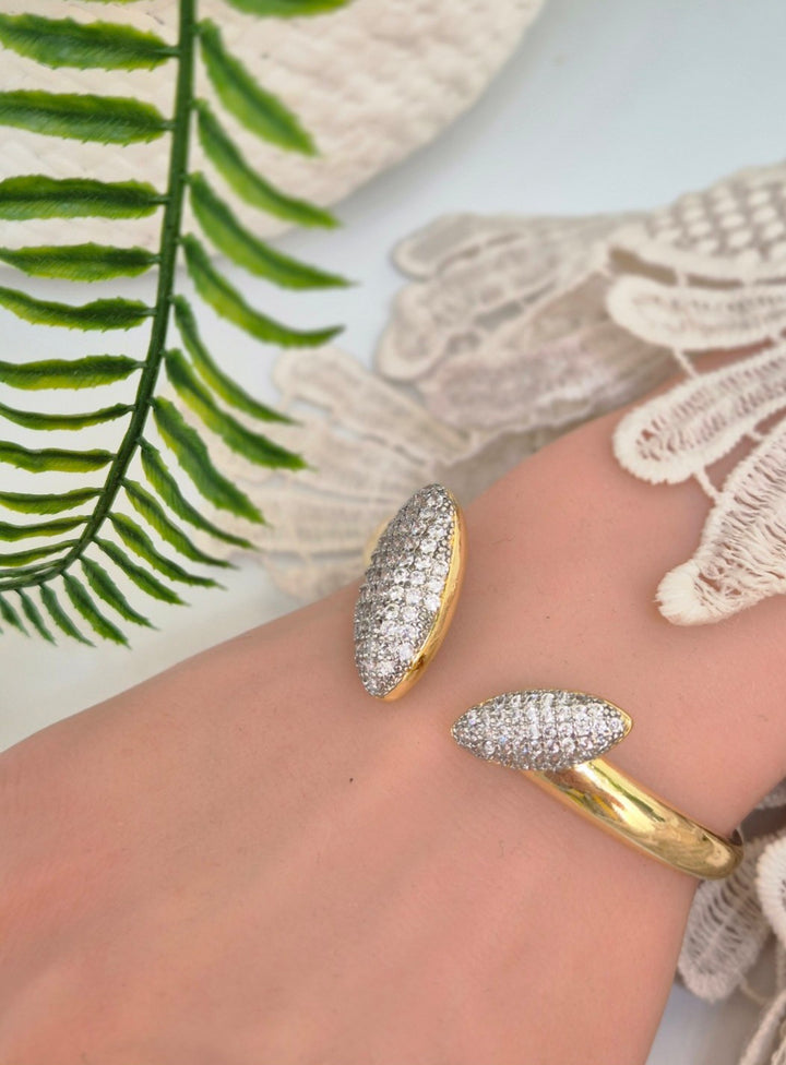 Crystal Statement Bracelet or Ring Set (Adjustable) - (choose your item) Gold Tone