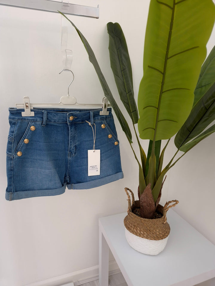Baroque Buttoned Shorts  - Stonewashed (choose your Size)