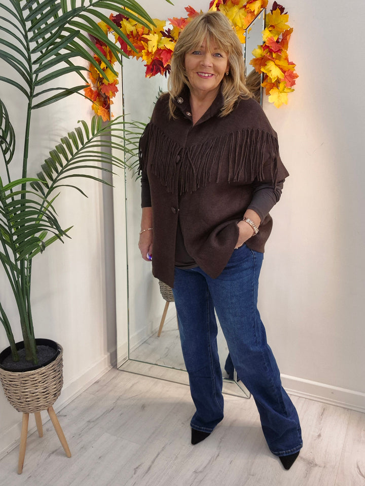 Milas Wide Leg Jeans - Dark Stonewashed - (choose your Size)