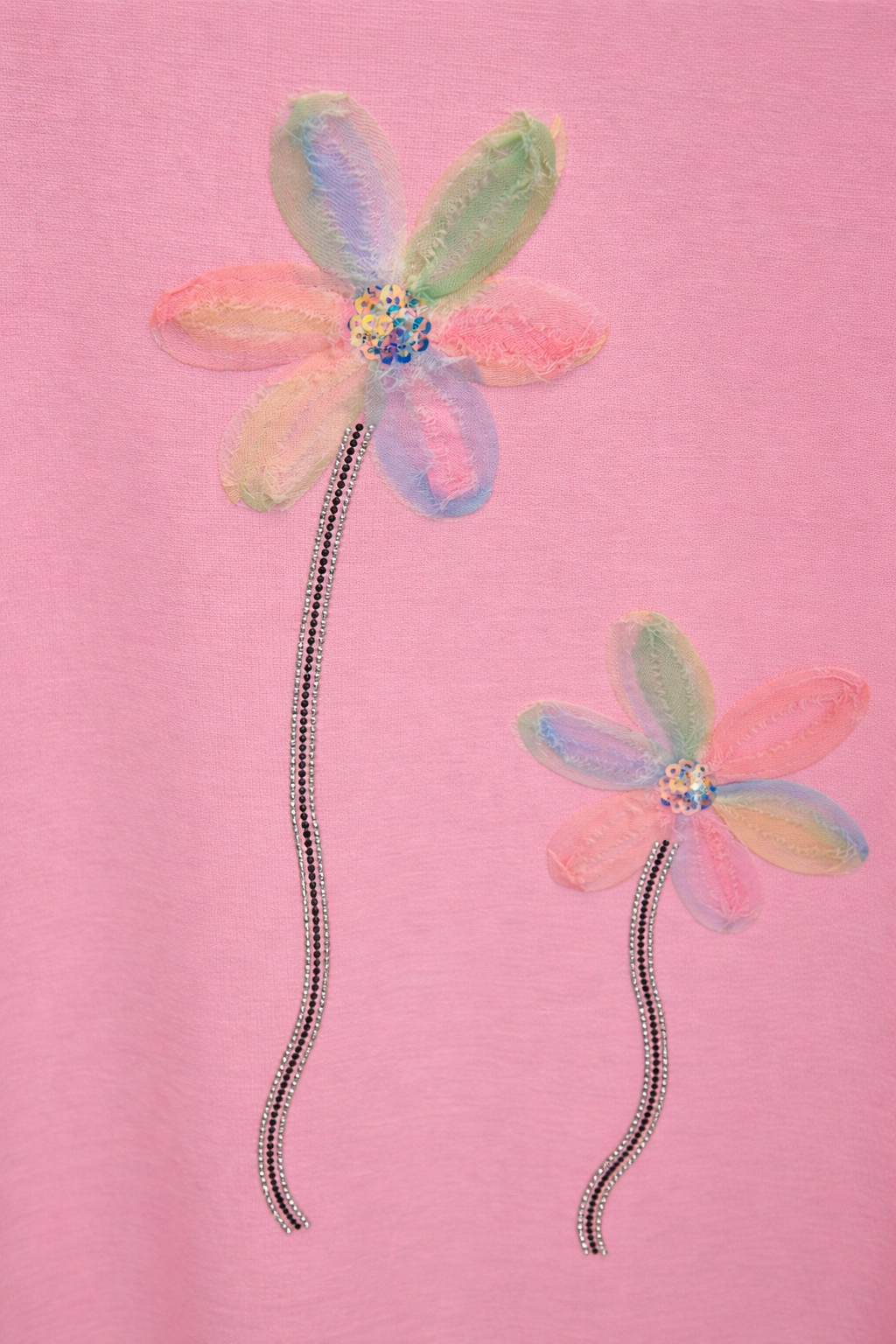 Daisy Crystal Tee Shirt  - Pink (One Size/Curvy, fits Size 12/14 to 16/18)