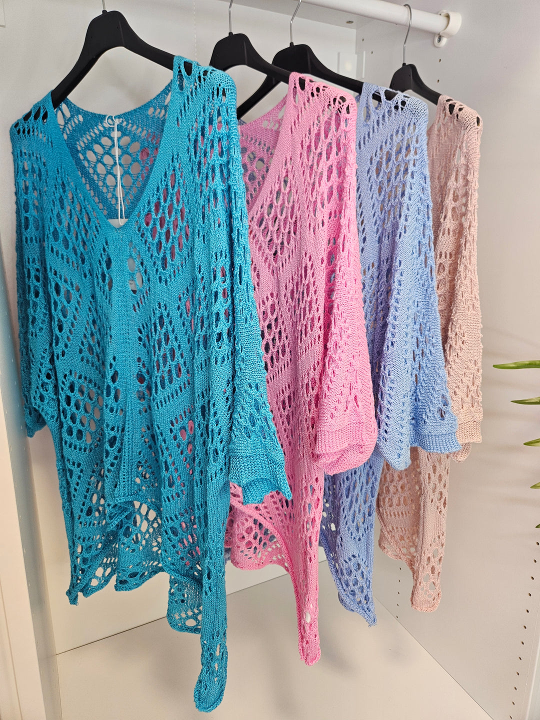 Lucy Crochet Hi Lo Top - (choose your Colour)