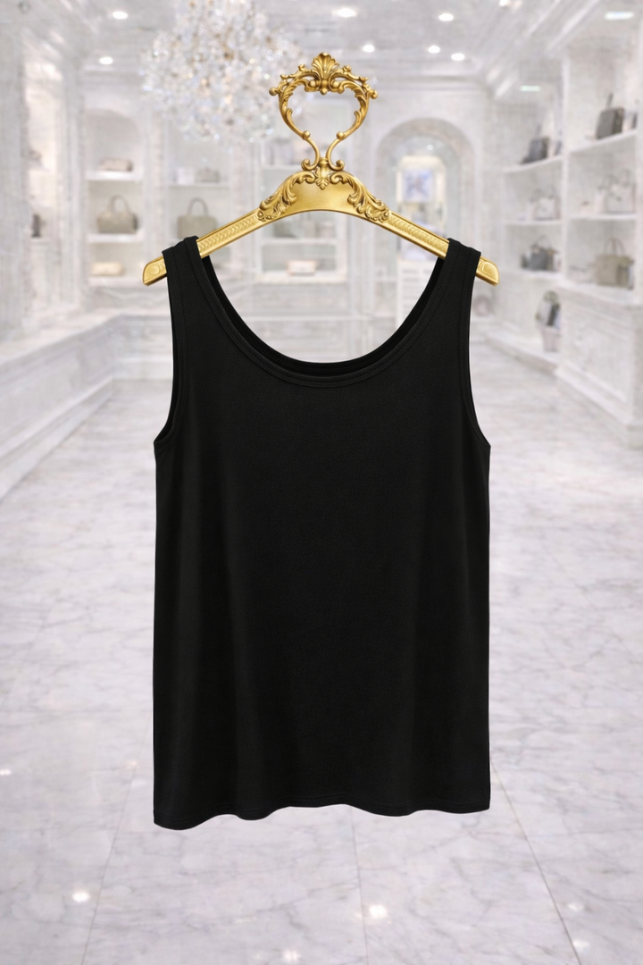 Obsession Basic Vest Tops - (One Size, fits up to Size 16) - Black