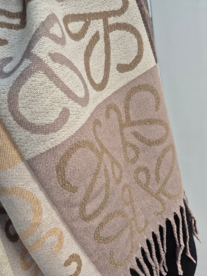 Super Soft Reversible Scarf with Fringing - Multi