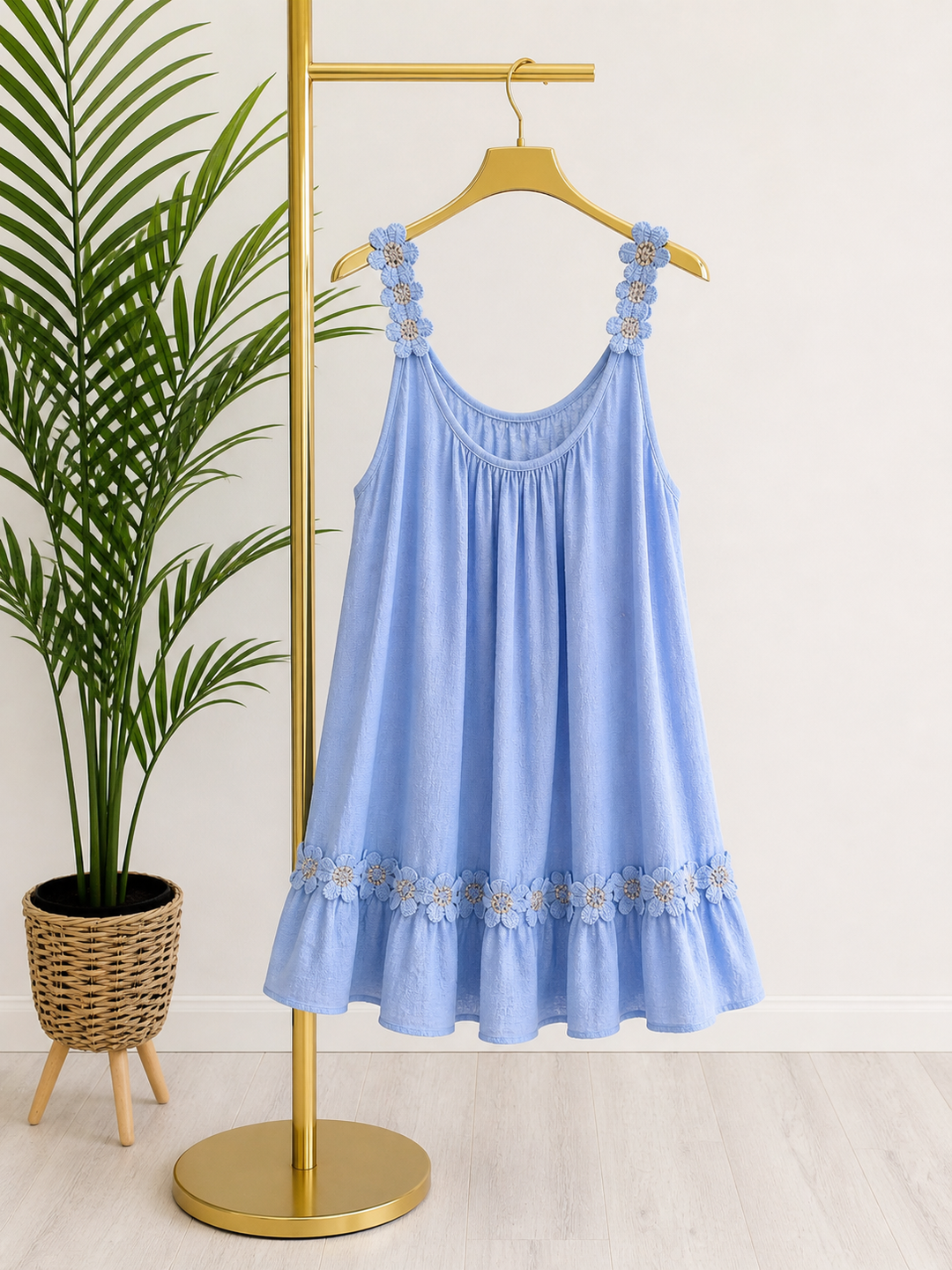 Daisy Cotton Top - (One Size/Curvy - fits from Size 14 up to Size 18) - (choose your Colour)