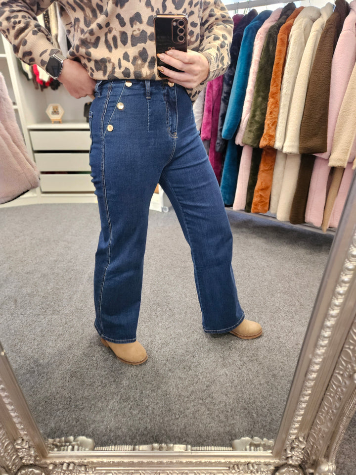G Smack Wide Leg Jeans - Mid Denim - (choose your Size)