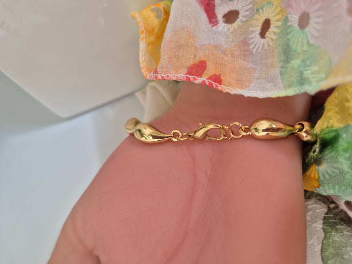 Teardrop Bracelet - Gold Tone