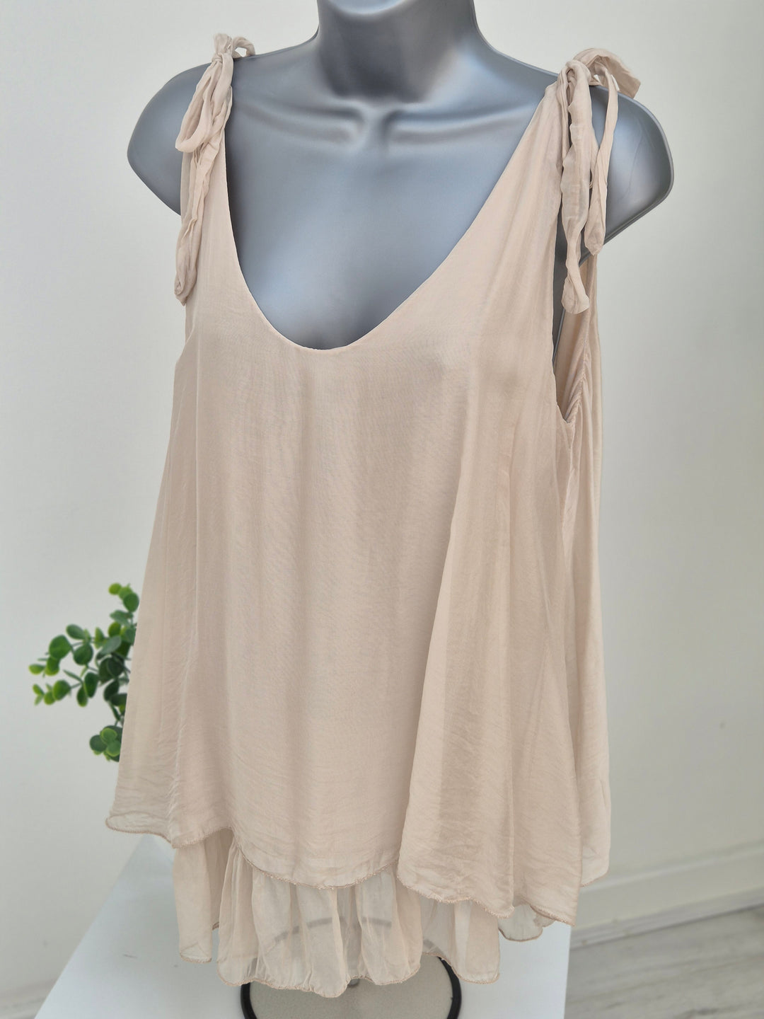 Portofino Silk Overlay Top - (choose your Colour) (One Size)