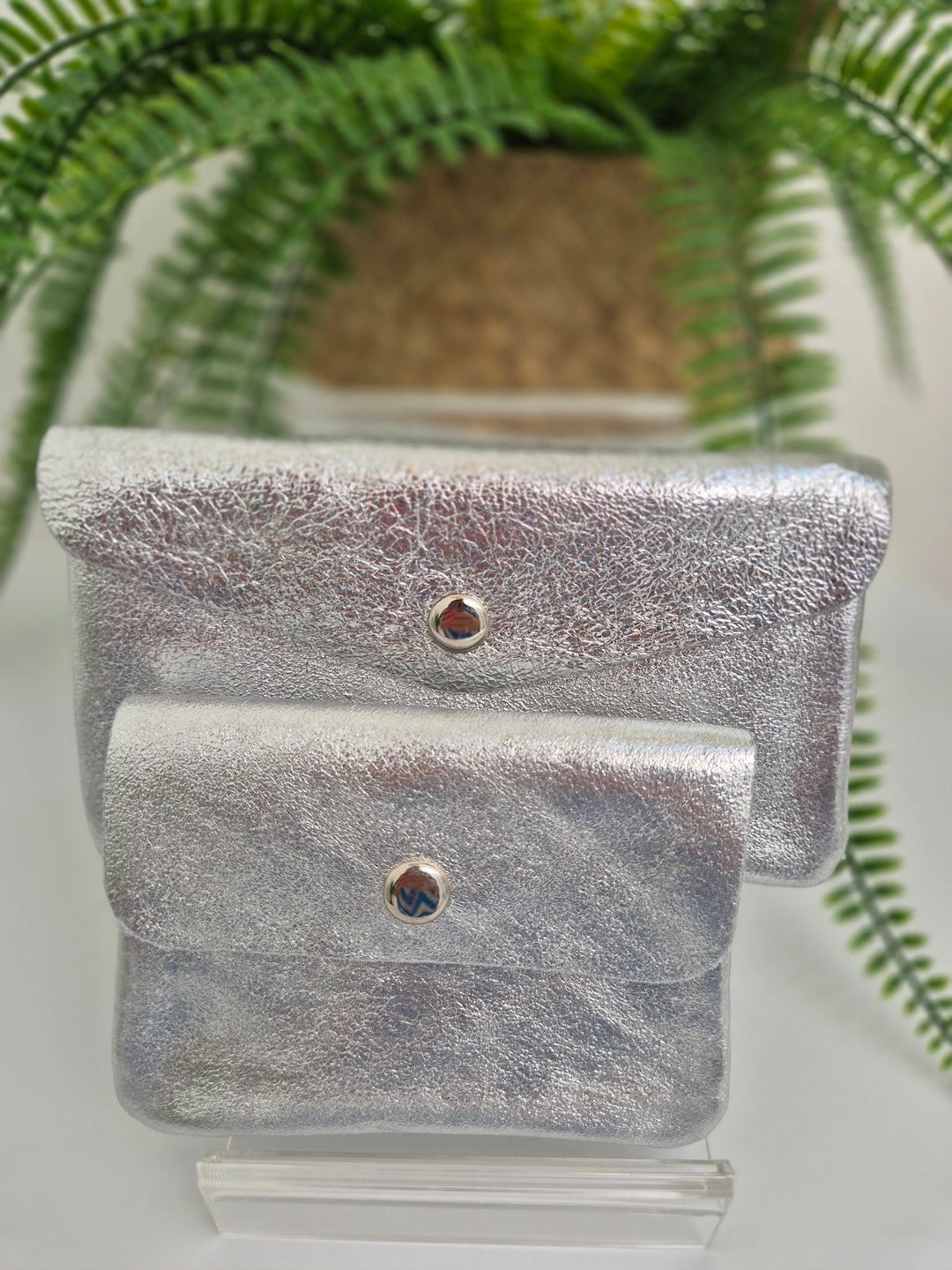 Leather Metallic Purse - (choose your Colour & Size)