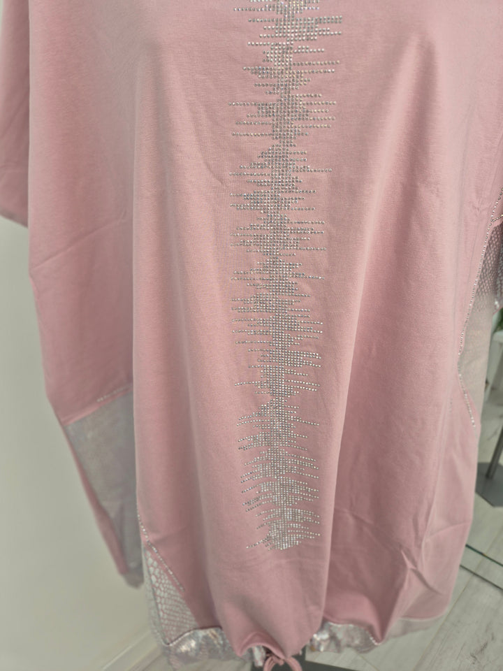 Crystal Tie Fronted Top - (choose your Colour) - Curvy)