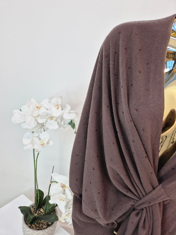Crystal Super Soft Poncho/Wrap - Chocolate (One Size/Curvy Size)
