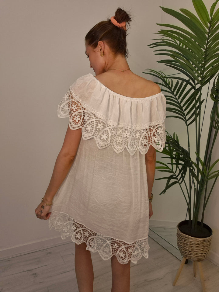 Florence Bardot Beach Dress (choose your Colour)