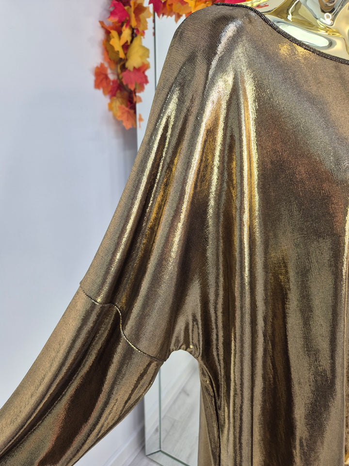 Metallic Tie Top (choose your Colour) - (One Size fitting from Size 14/16 up to Size 20)