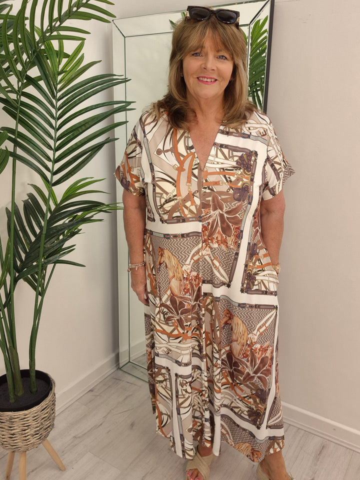 Henrietta Horse Midi Dress - (choose your Colour) - (Oversized)