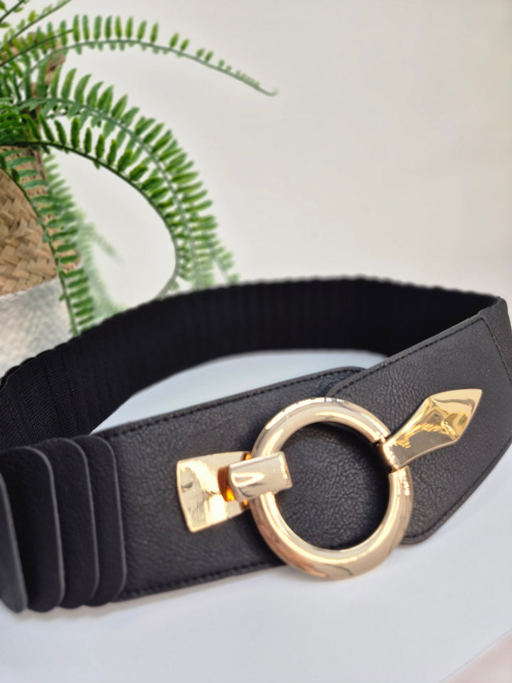 Stretchy Belt with Large Buckle - (choose your Colour) (One Size up to Size 18)