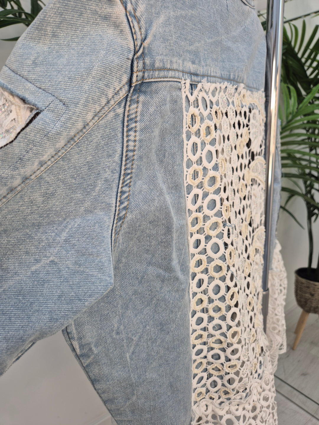 Lana Lacy Denim Jacket - Light Stonewashed (One Size, fitting from Size 10 up to 14)