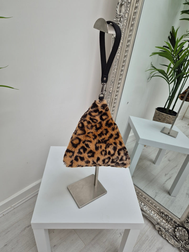 Oslo Fluffy Faux Fur Wristlet - (choose your Colour)
