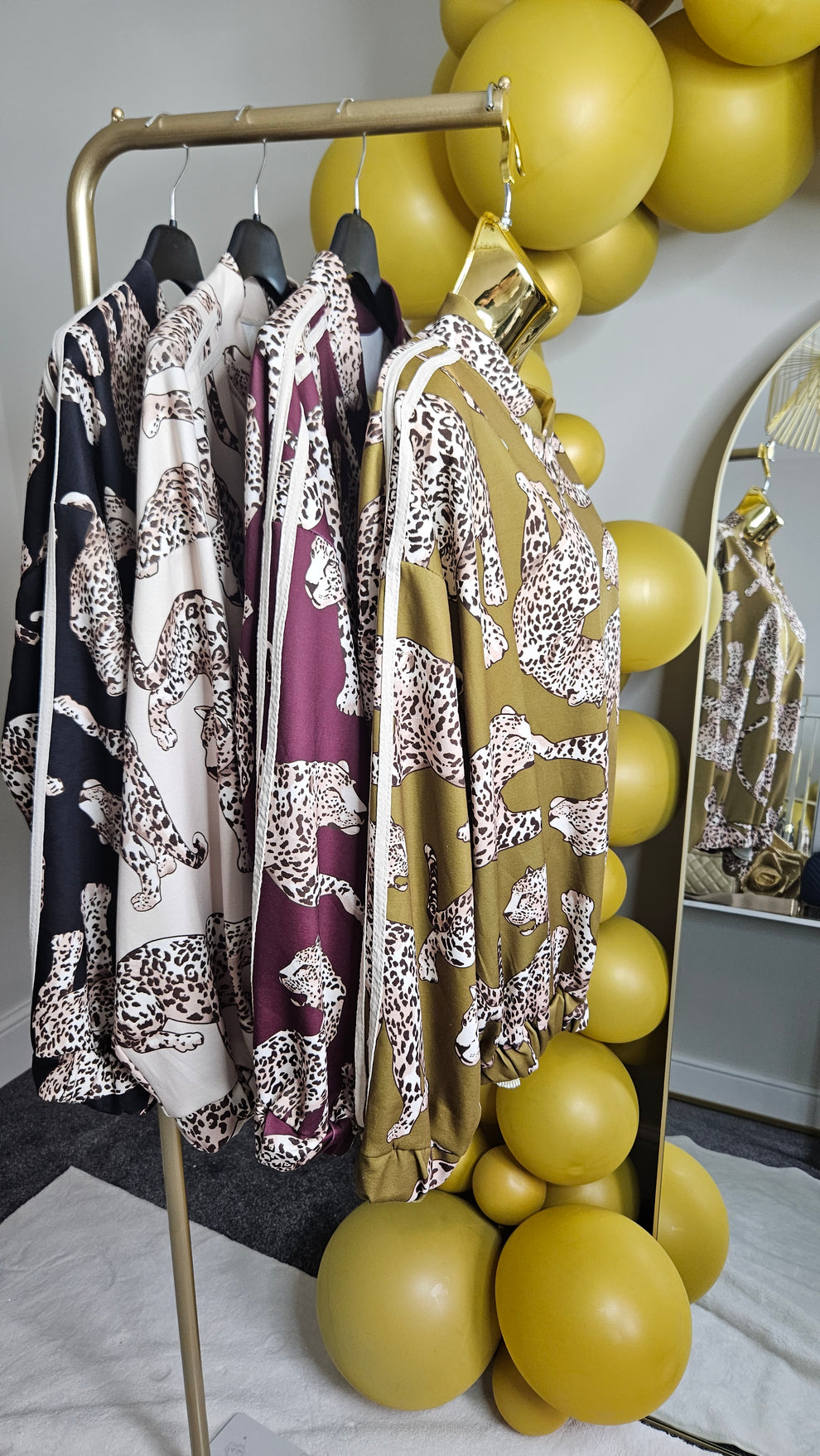 Liza Leopard Bomber Jacket - choose your Design (Oversized - fits 12 to Size 18) - Cream