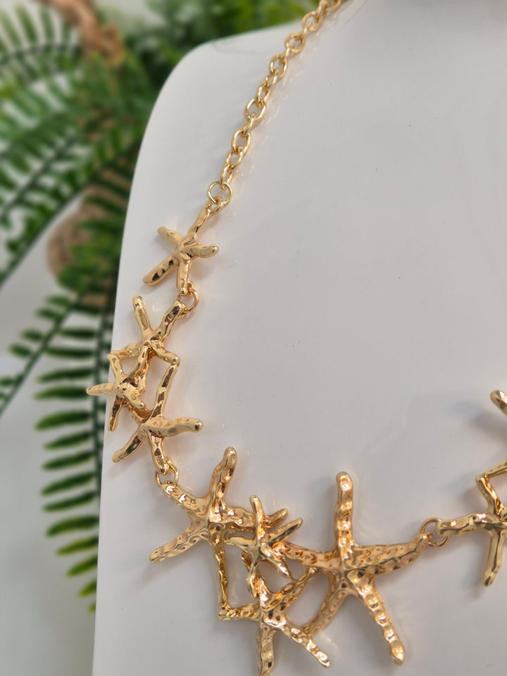 Starfish Necklace - Gold Tone
