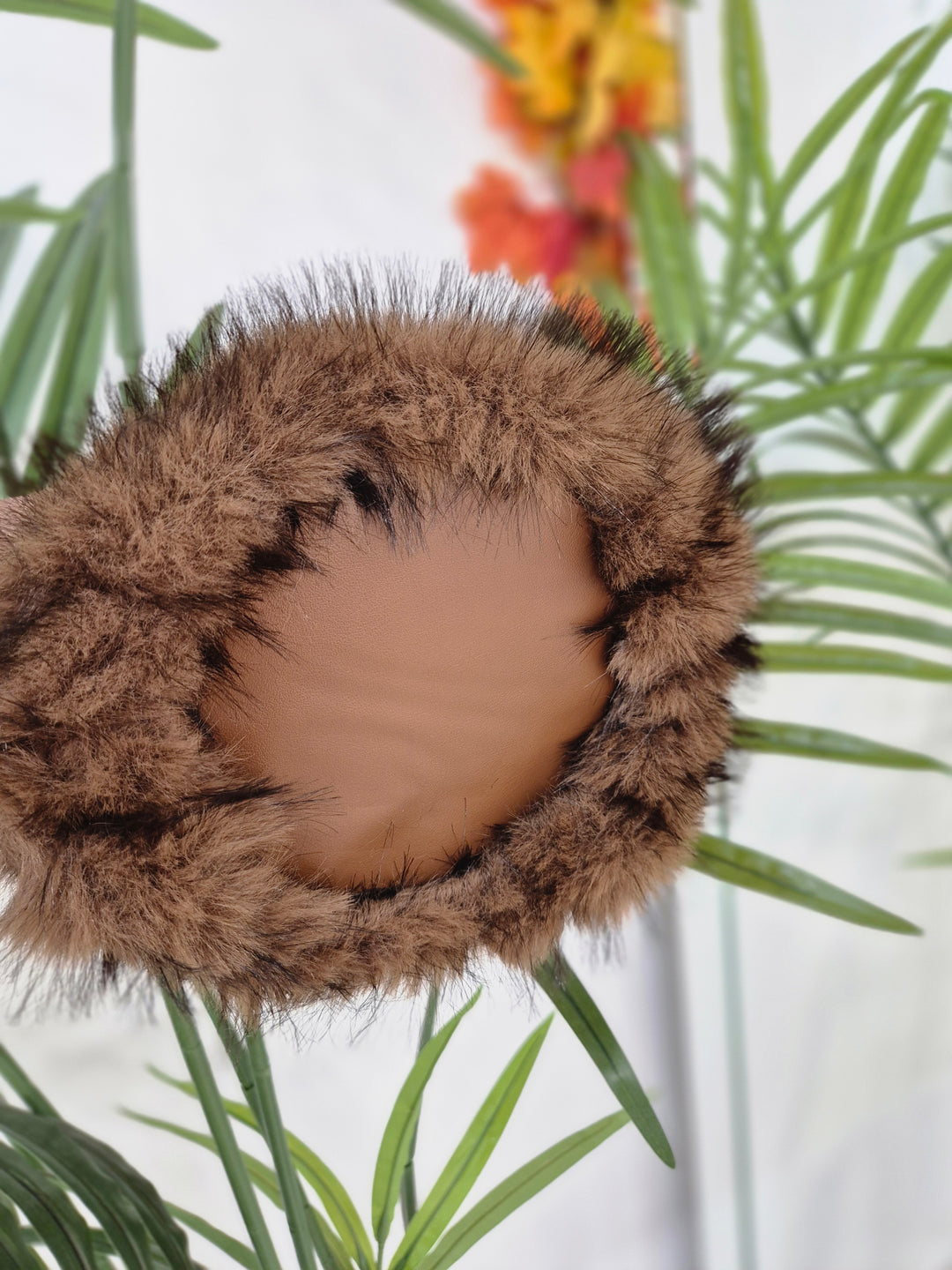 Oslo Faux Fur Bucket Bag - Chocolate