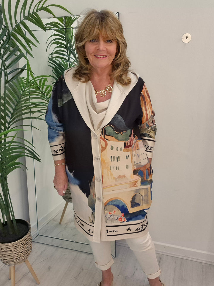 Amalfi Hoodie Cardigan - (choose your Colour) - Loose Fit