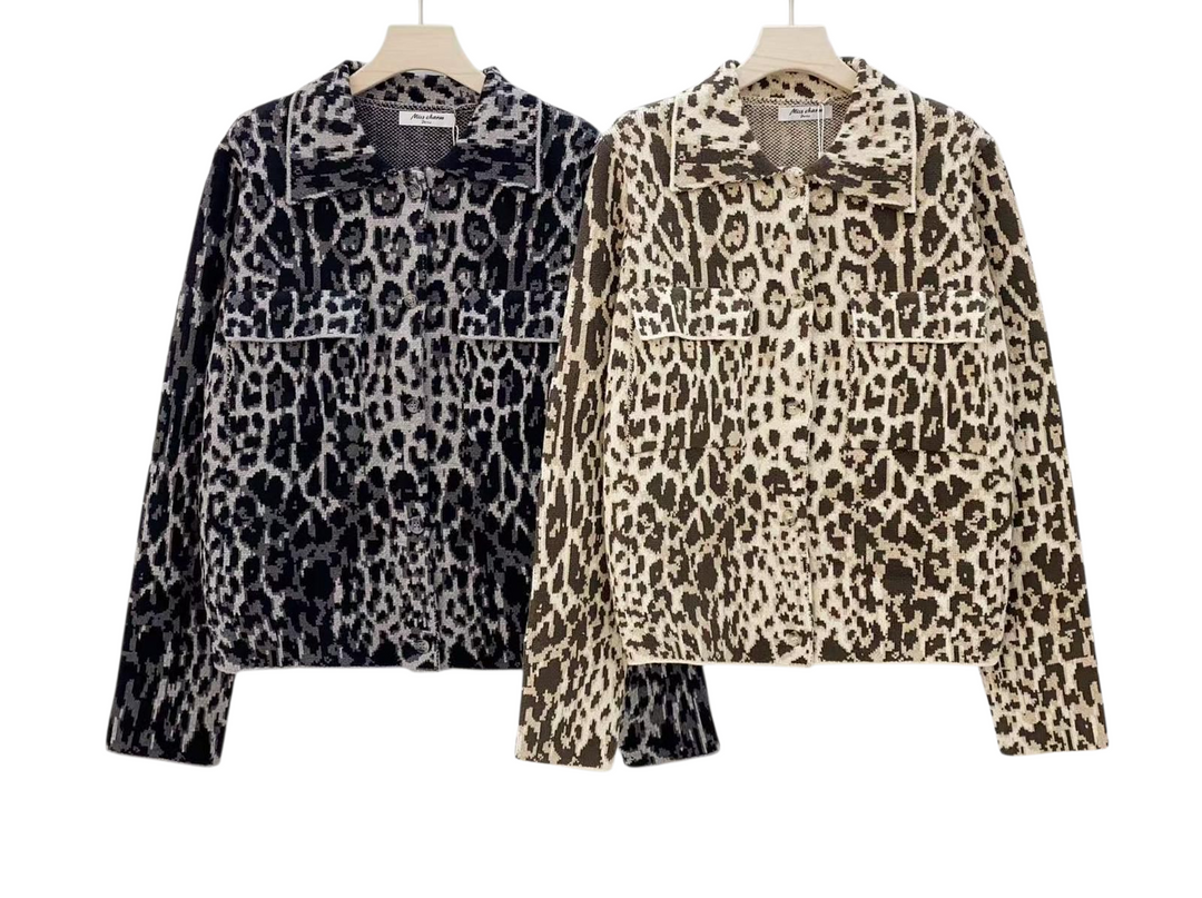 Zara Leopard Print Knitted Jacket (choose your Colour)