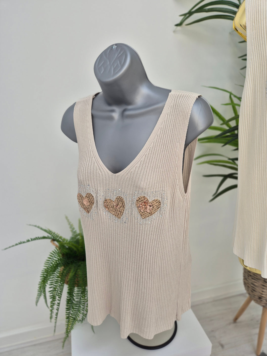 Hannah Heart Vest Top - (choose your Colour)