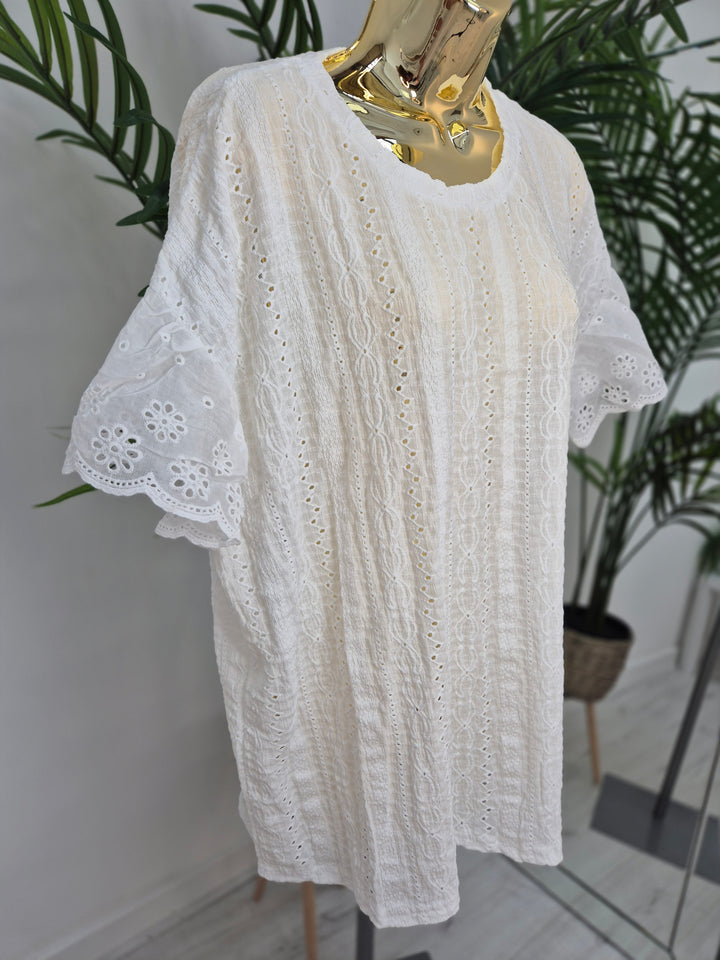 Florence Lace Top - (choose your Colour) - (Oversized)