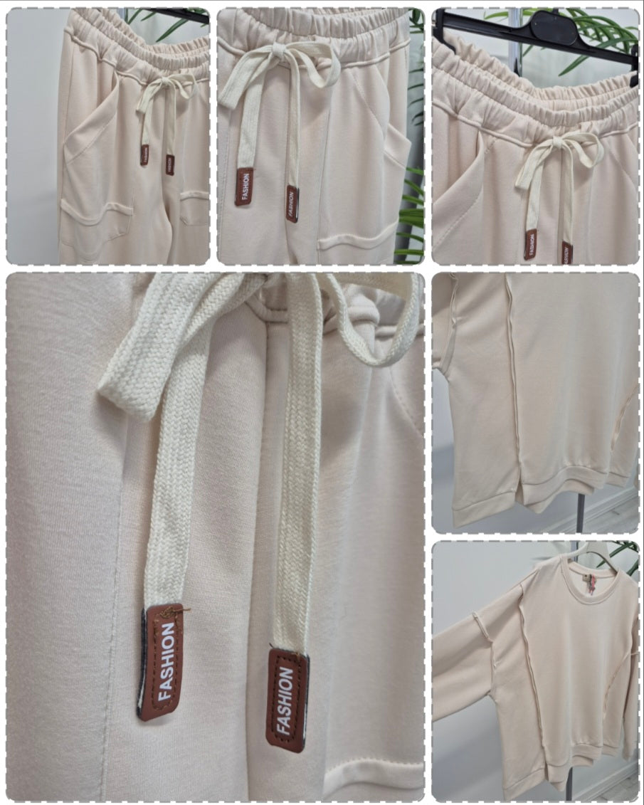 Baroque Co-ord Two Piece Set - Black (One Size fitting up to Size 16)