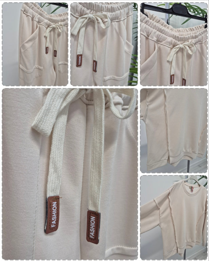 Baroque Co-ord Two Piece Set - Black (One Size fitting up to Size 16)