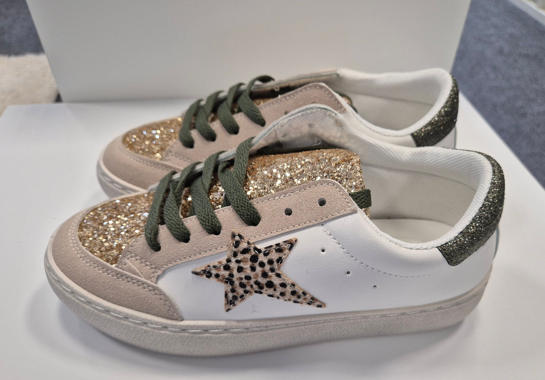 Leopard Trainers - Khaki