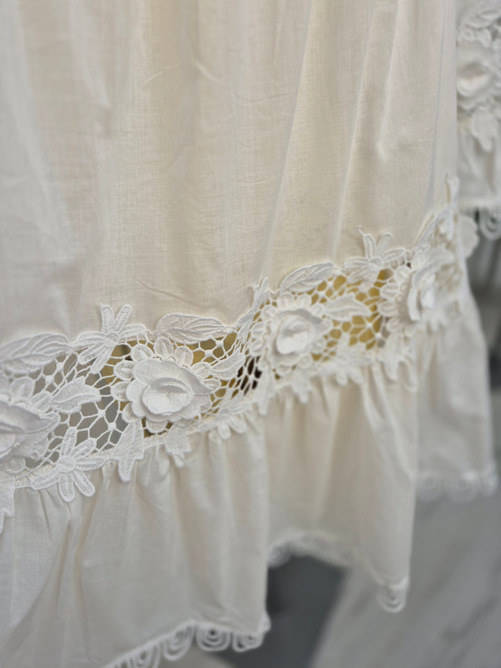 Santorini Bardot Top - White