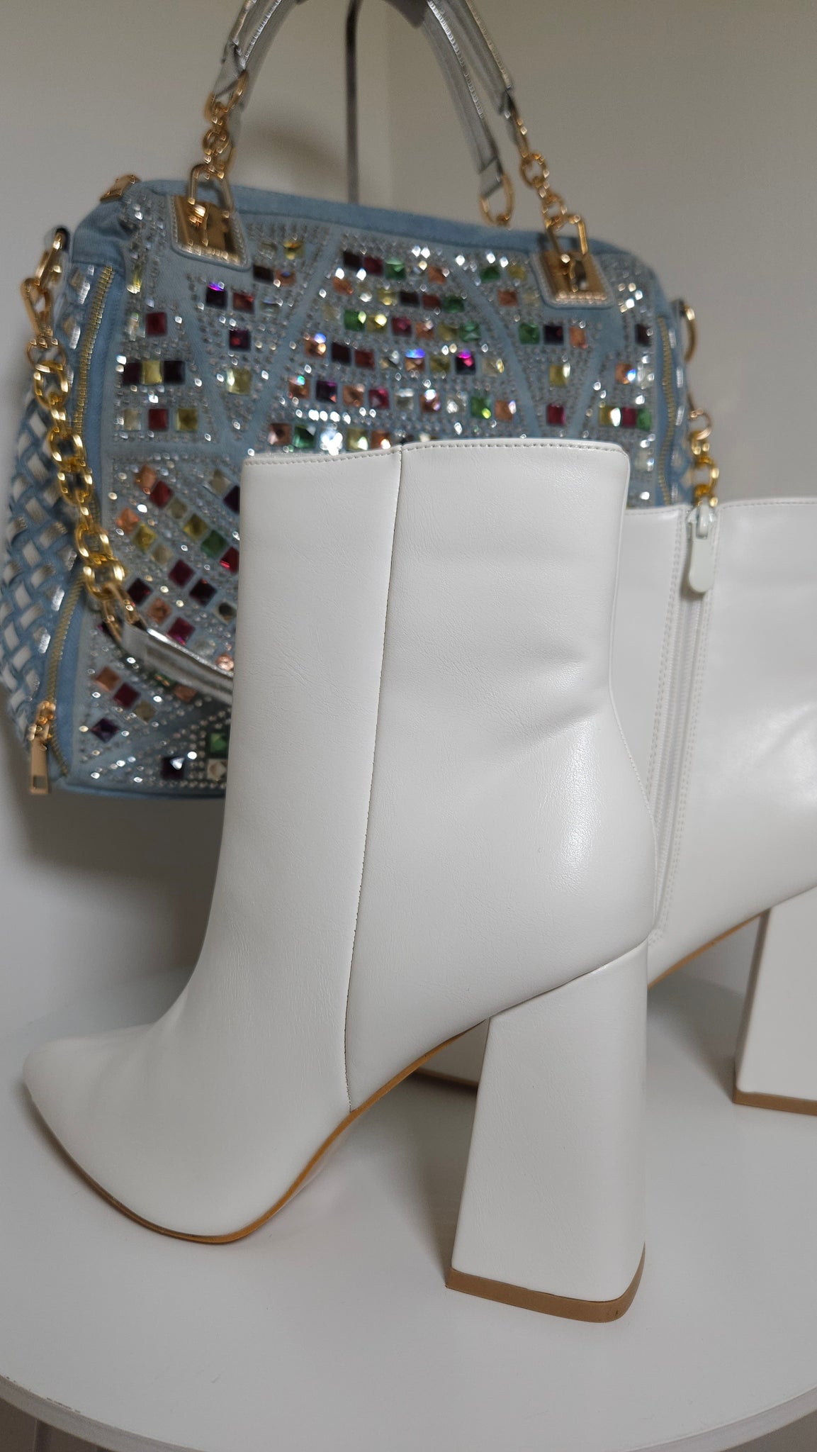 Bianca Ankle Boots - White