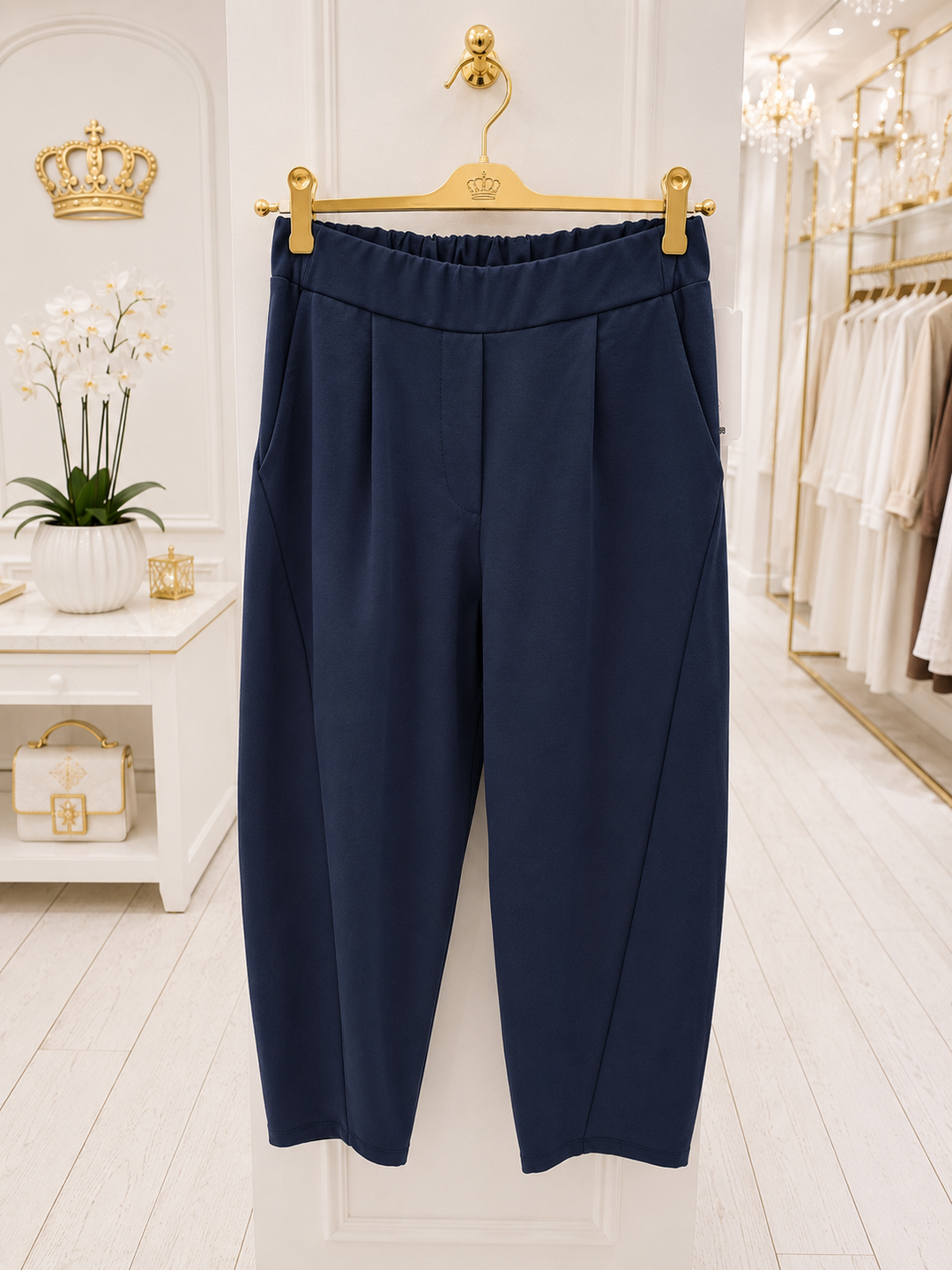 Tasha Barrel Leg Pants with Pockets (One Size/Curvy, fits from Size 14 up to Size 18) - (choose your Colour)