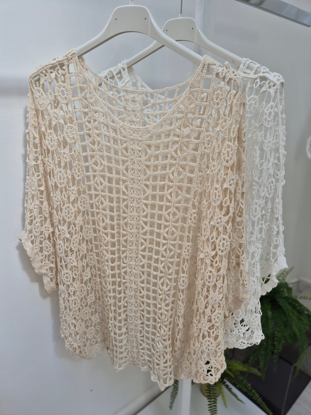 Carla Crochet Top - (choose your Colour) - (One Size/Curvy)