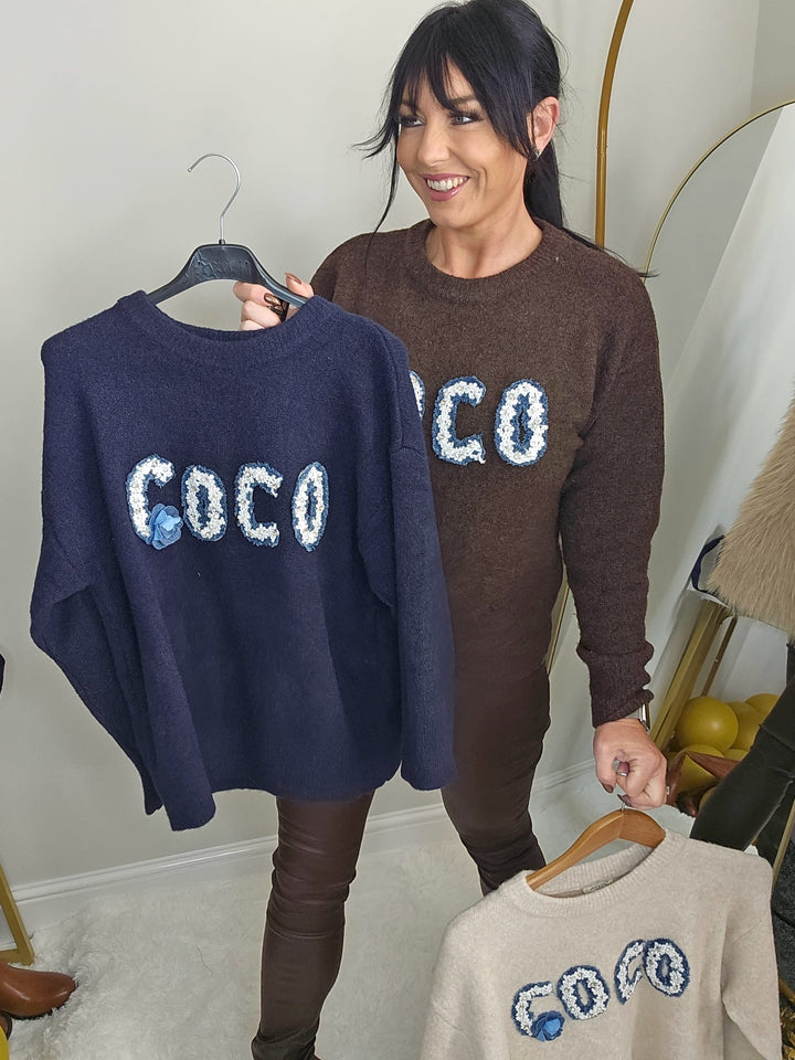 Coco Cosy Jumper - Chocolate (One Size, fits from Size 8 up to Size 14/16)