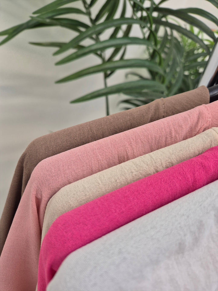 Mandy Mandarin Collar Blouse - Latte (One Size/Curvy - fitting from Size 16 up to Size 20)