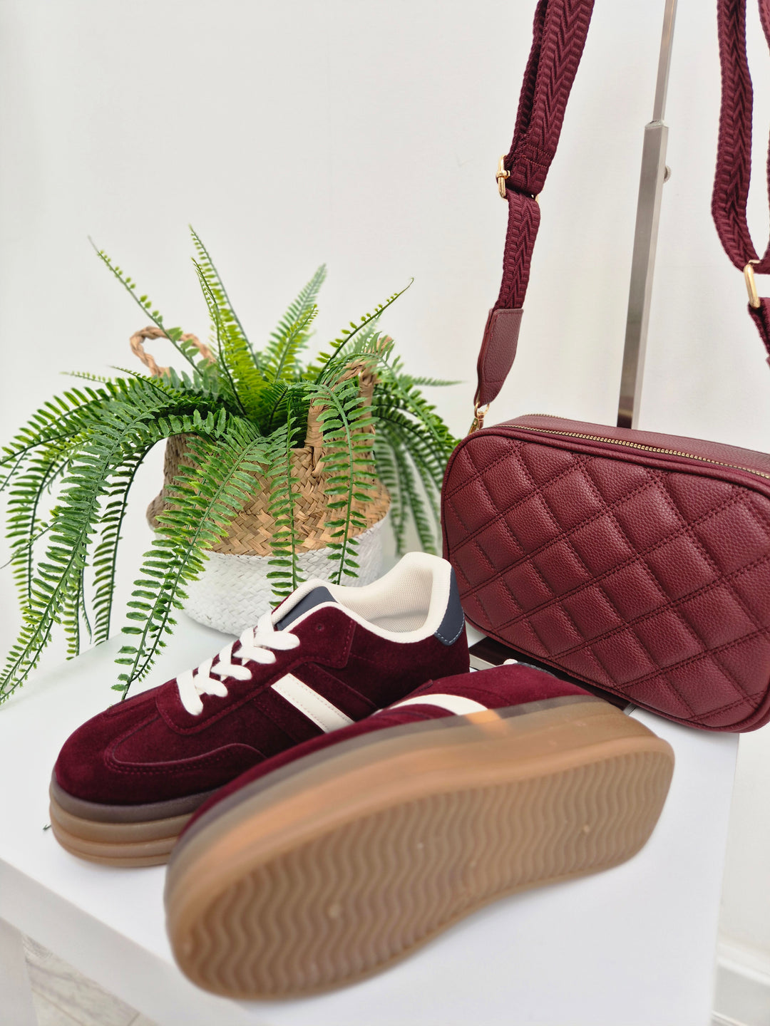 Dakota Chunky Trainers - Wine (choose your Size)