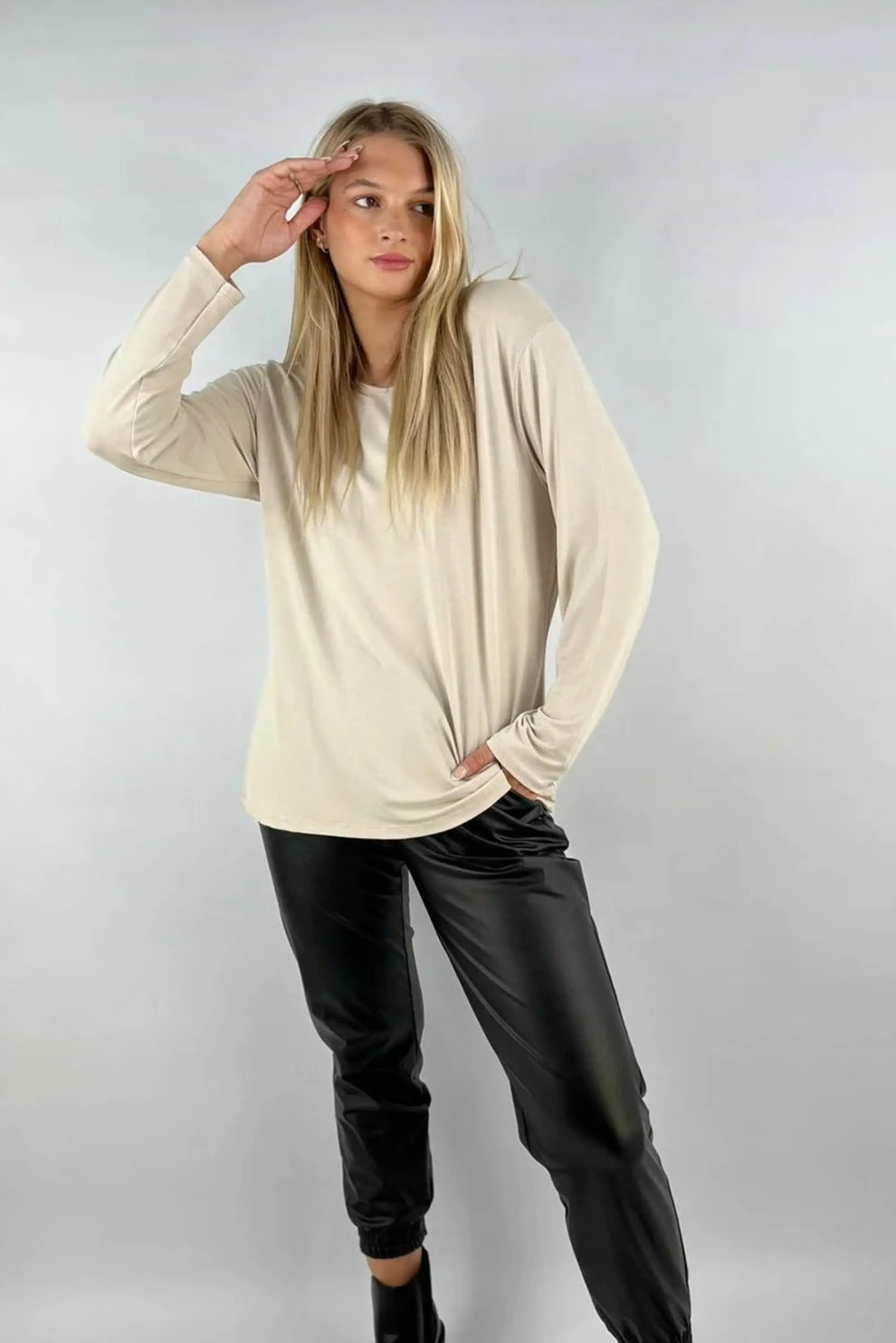Vanessa Long Sleeve Top - (choose your Colour) - One Size/Curvy - from Size 14 to Size 18/20